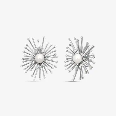 ASSAEL Assael Julie Parker 18K White Gold Pearl & Diamond Clip-On Earrings by The Solist | Thumbnail 2 ASSAEL Assael Julie Parker 18K White Gold Pearl & Diamond Clip-On Earrings by The Solist | Thumbnail 2