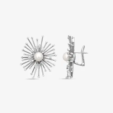 ASSAEL Assael Julie Parker 18K White Gold Pearl & Diamond Clip-On Earrings by The Solist | Thumbnail 3 ASSAEL Assael Julie Parker 18K White Gold Pearl & Diamond Clip-On Earrings by The Solist | Thumbnail 3