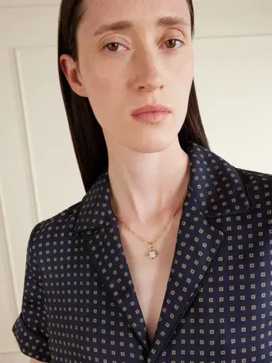 Foundrae Infinite Gratitude + Fine Mixed Clip 18-karat Gold Diamond And Sapphire Necklace | Thumbnail 2 Foundrae Infinite Gratitude + Fine Mixed Clip 18-karat Gold Diamond And Sapphire Necklace | Thumbnail 2