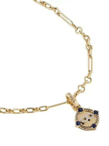 Foundrae Infinite Gratitude + Fine Mixed Clip 18-karat Gold Diamond And Sapphire Necklace | Thumbnail 1 Foundrae Infinite Gratitude + Fine Mixed Clip 18-karat Gold Diamond And Sapphire Necklace | Thumbnail 1