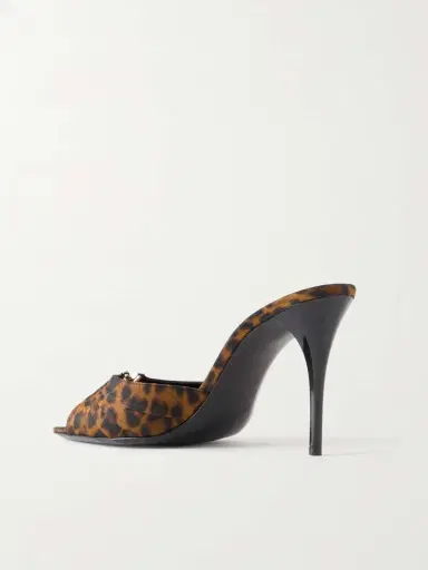 Saint Laurent Babylone Embellished Animal-print Mules | Thumbnail 3 Saint Laurent Babylone Embellished Animal-print Mules | Thumbnail 3