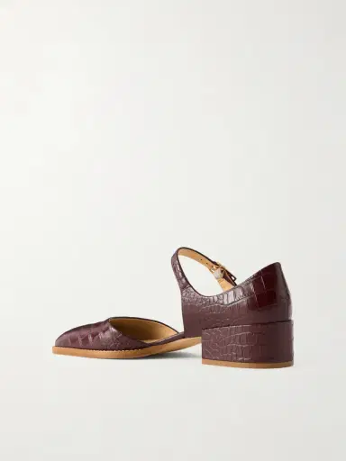 Gabriela Hearst Riley Croc-effect Leather Mary Jane Flats | Thumbnail 3 Gabriela Hearst Riley Croc-effect Leather Mary Jane Flats | Thumbnail 3
