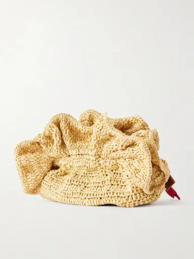 Aquazzura Paradise Mini Leather-trimmed Raffia Bag | Thumbnail 4 Aquazzura Paradise Mini Leather-trimmed Raffia Bag | Thumbnail 4
