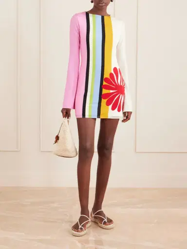 Cala de la Cruz Maisha Printed Stretch-jersey Mini Dress | Thumbnail 2 Cala de la Cruz Maisha Printed Stretch-jersey Mini Dress | Thumbnail 2