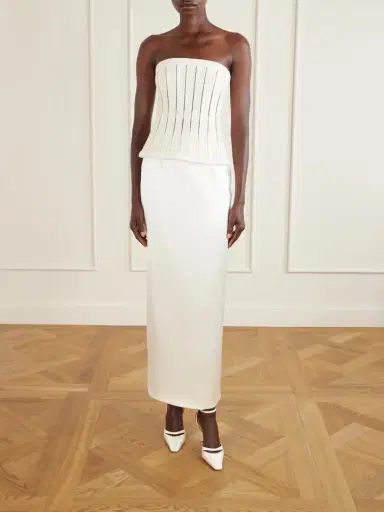 Danielle Frankel Tristan Silk And Wool-blend Satin Maxi Skirt | Thumbnail 2 Danielle Frankel Tristan Silk And Wool-blend Satin Maxi Skirt | Thumbnail 2