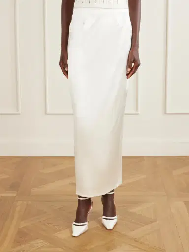 Danielle Frankel Tristan Silk And Wool-blend Satin Maxi Skirt | Thumbnail 3 Danielle Frankel Tristan Silk And Wool-blend Satin Maxi Skirt | Thumbnail 3