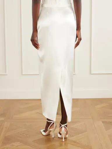 Danielle Frankel Tristan Silk And Wool-blend Satin Maxi Skirt | Thumbnail 4 Danielle Frankel Tristan Silk And Wool-blend Satin Maxi Skirt | Thumbnail 4
