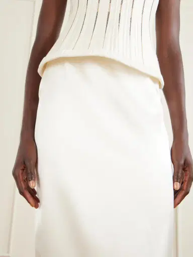 Danielle Frankel Tristan Silk And Wool-blend Satin Maxi Skirt | Thumbnail 5 Danielle Frankel Tristan Silk And Wool-blend Satin Maxi Skirt | Thumbnail 5