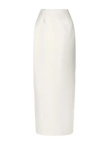 Danielle Frankel Tristan Silk And Wool-blend Satin Maxi Skirt | Thumbnail 1 Danielle Frankel Tristan Silk And Wool-blend Satin Maxi Skirt | Thumbnail 1