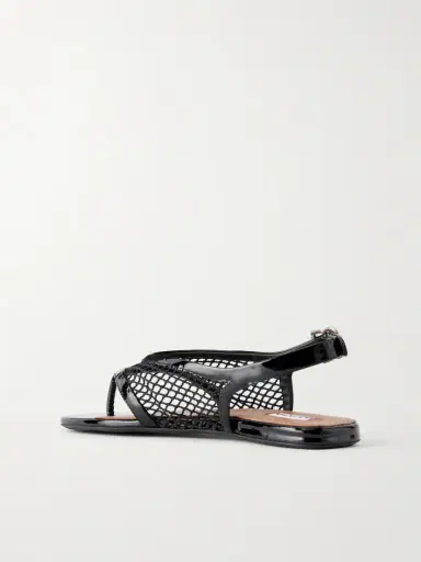 Alaïa Fishnet Flat Sandals | Thumbnail 3 Alaïa Fishnet Flat Sandals | Thumbnail 3