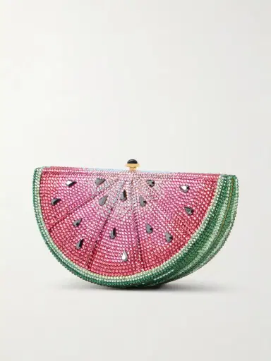 Judith Leiber Couture Watermelon Slice Crystal-embellished Gold-tone Clutch | Thumbnail 4 Judith Leiber Couture Watermelon Slice Crystal-embellished Gold-tone Clutch | Thumbnail 4