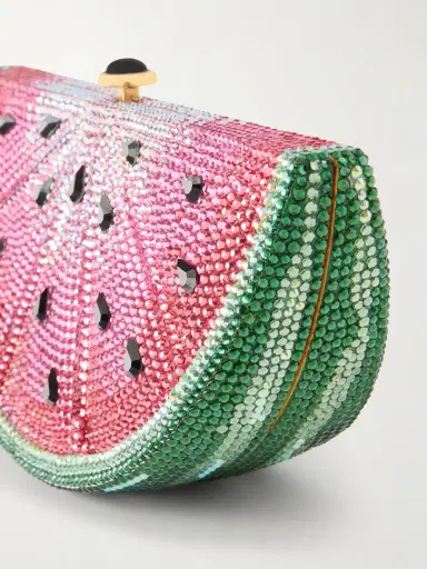 Judith Leiber Couture Watermelon Slice Crystal-embellished Gold-tone Clutch | Thumbnail 5 Judith Leiber Couture Watermelon Slice Crystal-embellished Gold-tone Clutch | Thumbnail 5