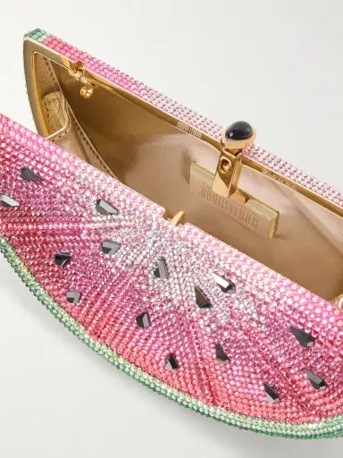Judith Leiber Couture Watermelon Slice Crystal-embellished Gold-tone Clutch | Thumbnail 6 Judith Leiber Couture Watermelon Slice Crystal-embellished Gold-tone Clutch | Thumbnail 6