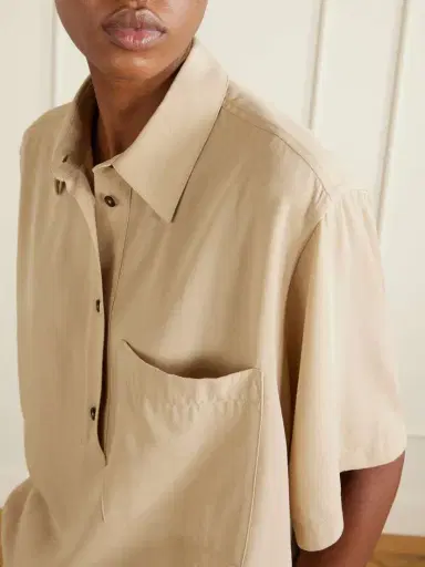 TOTEME Woven Blouse | Thumbnail 5 TOTEME Woven Blouse | Thumbnail 5