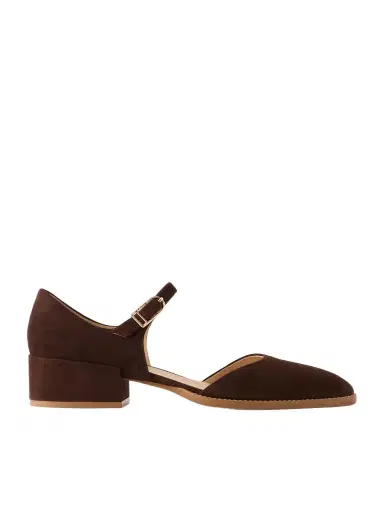 Gabriela Hearst Riley Suede Mary Jane Flats | Thumbnail 1 Gabriela Hearst Riley Suede Mary Jane Flats | Thumbnail 1