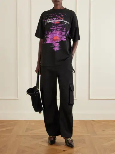 Balenciaga Printed Cotton-jersey T-shirt | Thumbnail 2 Balenciaga Printed Cotton-jersey T-shirt | Thumbnail 2