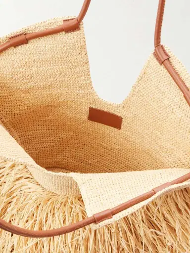 Zimmermann Goldentime Medium Fringed Leather-trimmed Raffia Tote | Thumbnail 6 Zimmermann Goldentime Medium Fringed Leather-trimmed Raffia Tote | Thumbnail 6