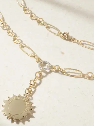 Foundrae Internal Compass + Small Mixed Clip 18-karat White And Yellow Gold Diamond Necklace | Thumbnail 3 Foundrae Internal Compass + Small Mixed Clip 18-karat White And Yellow Gold Diamond Necklace | Thumbnail 3