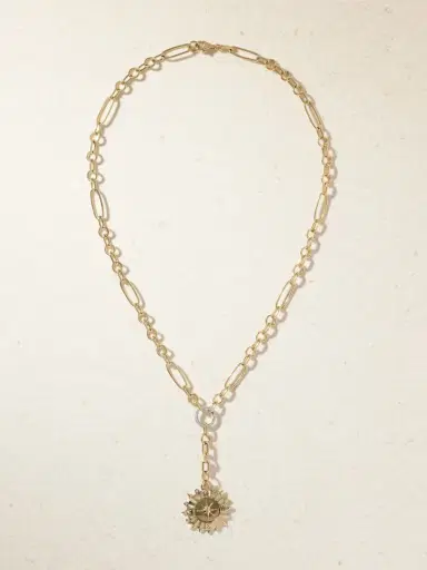 Foundrae Internal Compass + Small Mixed Clip 18-karat White And Yellow Gold Diamond Necklace | Thumbnail 4 Foundrae Internal Compass + Small Mixed Clip 18-karat White And Yellow Gold Diamond Necklace | Thumbnail 4