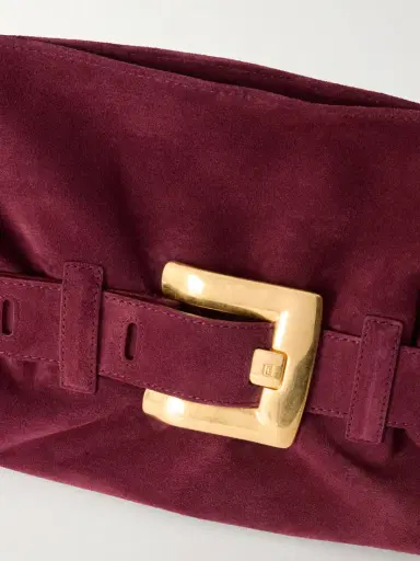 Balmain Anthem Buckled Suede Shoulder Bag | Thumbnail 5 Balmain Anthem Buckled Suede Shoulder Bag | Thumbnail 5
