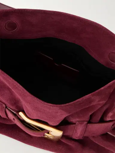 Balmain Anthem Buckled Suede Shoulder Bag | Thumbnail 6 Balmain Anthem Buckled Suede Shoulder Bag | Thumbnail 6