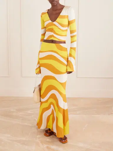 Cala de la Cruz Halia Printed Jersey Midi Skirt | Thumbnail 2 Cala de la Cruz Halia Printed Jersey Midi Skirt | Thumbnail 2