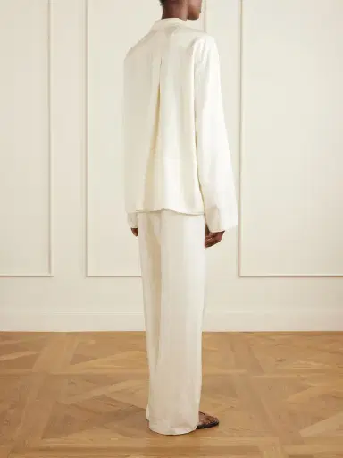 TOTEME Embroidered Silk-satin Shirt | Thumbnail 4 TOTEME Embroidered Silk-satin Shirt | Thumbnail 4