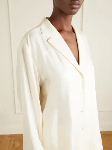 TOTEME Embroidered Silk-satin Shirt | Thumbnail 5 TOTEME Embroidered Silk-satin Shirt | Thumbnail 5