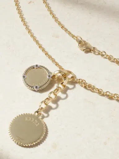 Foundrae Karma + Infinite Gratitude + Medium Mixed Belcher 18-karat Gold Diamond Necklace | Thumbnail 3 Foundrae Karma + Infinite Gratitude + Medium Mixed Belcher 18-karat Gold Diamond Necklace | Thumbnail 3
