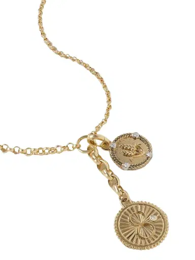 Foundrae Karma + Infinite Gratitude + Medium Mixed Belcher 18-karat Gold Diamond Necklace | Thumbnail 1 Foundrae Karma + Infinite Gratitude + Medium Mixed Belcher 18-karat Gold Diamond Necklace | Thumbnail 1