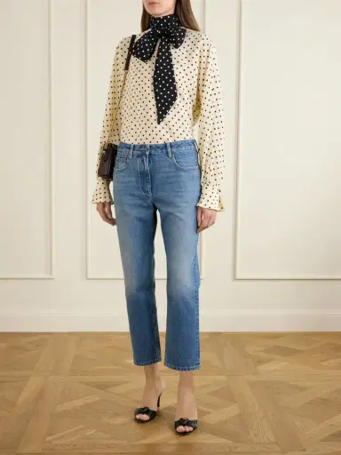 Valentino Garavani Cropped Mid-rise Straight-leg Jeans | Thumbnail 2 Valentino Garavani Cropped Mid-rise Straight-leg Jeans | Thumbnail 2