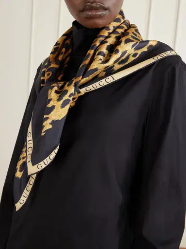 Gucci Leopard-print Silk-twill Scarf | Thumbnail 3 Gucci Leopard-print Silk-twill Scarf | Thumbnail 3