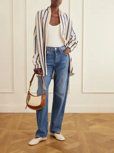The Elder Statesman Striped Knitted Cashmere Cardigan | Thumbnail 2 The Elder Statesman Striped Knitted Cashmere Cardigan | Thumbnail 2