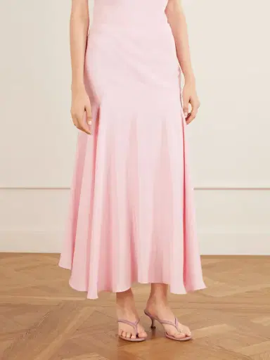 Rodarte Draped Silk-crepe Midi Skirt | Thumbnail 3 Rodarte Draped Silk-crepe Midi Skirt | Thumbnail 3