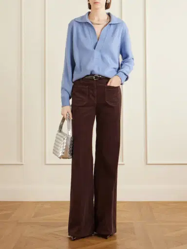 Victoria Beckham Genevieve Wool And Cashmere Polo Sweater | Thumbnail 2 Victoria Beckham Genevieve Wool And Cashmere Polo Sweater | Thumbnail 2