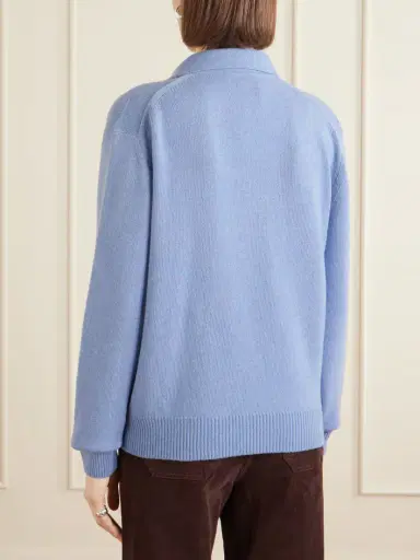 Victoria Beckham Genevieve Wool And Cashmere Polo Sweater | Thumbnail 4 Victoria Beckham Genevieve Wool And Cashmere Polo Sweater | Thumbnail 4