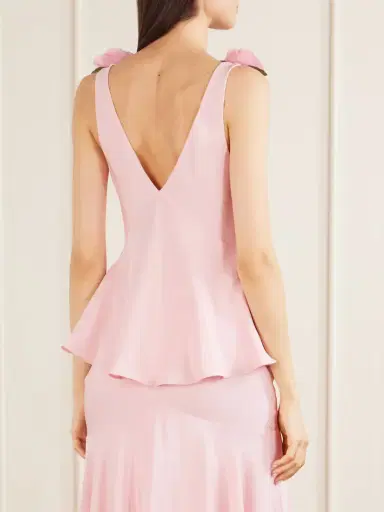 Rodarte Embellished Silk-crepe Top | Thumbnail 4 Rodarte Embellished Silk-crepe Top | Thumbnail 4