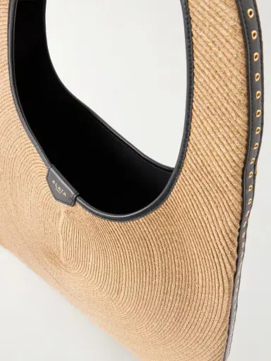 Alaïa Leather-trimmed Paper Straw Shoulder Bag | Thumbnail 6 Alaïa Leather-trimmed Paper Straw Shoulder Bag | Thumbnail 6