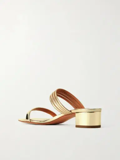 Aquazzura Collier 35 Embellished Metallic Leather Mule | Thumbnail 3 Aquazzura Collier 35 Embellished Metallic Leather Mule | Thumbnail 3