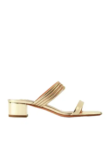 Aquazzura Collier 35 Embellished Metallic Leather Mule | Thumbnail 1 Aquazzura Collier 35 Embellished Metallic Leather Mule | Thumbnail 1