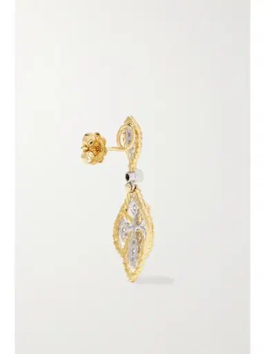 Buccellati Étoilée 18-karat Yellow And White Gold Diamond Earrings | Thumbnail 3 Buccellati Étoilée 18-karat Yellow And White Gold Diamond Earrings | Thumbnail 3