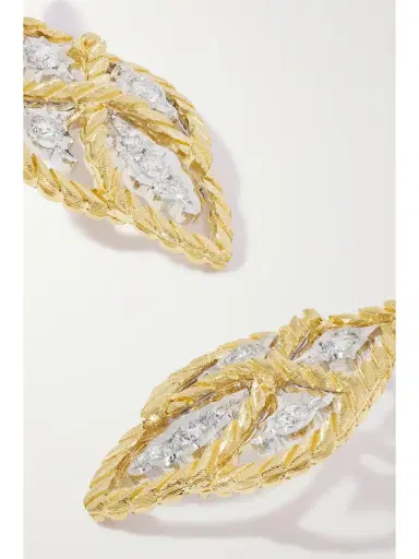 Buccellati Étoilée 18-karat Yellow And White Gold Diamond Earrings | Thumbnail 4 Buccellati Étoilée 18-karat Yellow And White Gold Diamond Earrings | Thumbnail 4