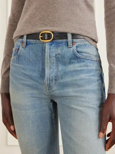 Saint Laurent Logo-engraved Leather Belt | Thumbnail 2 Saint Laurent Logo-engraved Leather Belt | Thumbnail 2