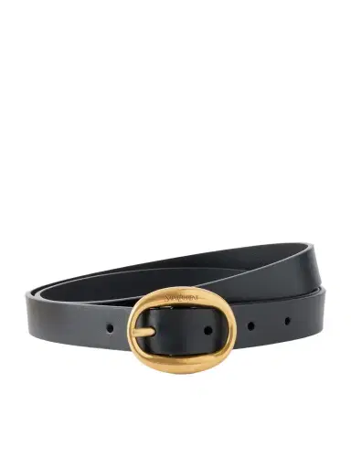 Saint Laurent Logo-engraved Leather Belt | Thumbnail 1 Saint Laurent Logo-engraved Leather Belt | Thumbnail 1