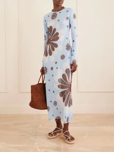 Cala de la Cruz Tania Printed Mesh Midi Dress | Thumbnail 2 Cala de la Cruz Tania Printed Mesh Midi Dress | Thumbnail 2