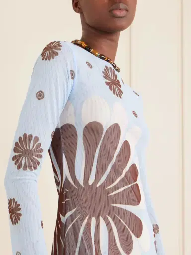 Cala de la Cruz Tania Printed Mesh Midi Dress | Thumbnail 4 Cala de la Cruz Tania Printed Mesh Midi Dress | Thumbnail 4