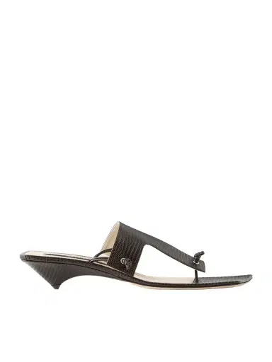 CHRISTEN Edge T-strap 35 Lizard-effect Leather Sandals | Thumbnail 1 CHRISTEN Edge T-strap 35 Lizard-effect Leather Sandals | Thumbnail 1