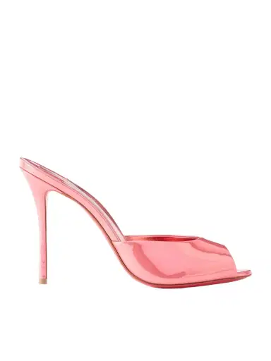 Christian Louboutin Me Dolly 100 Mirrored-leather Mules | Thumbnail 1 Christian Louboutin Me Dolly 100 Mirrored-leather Mules | Thumbnail 1