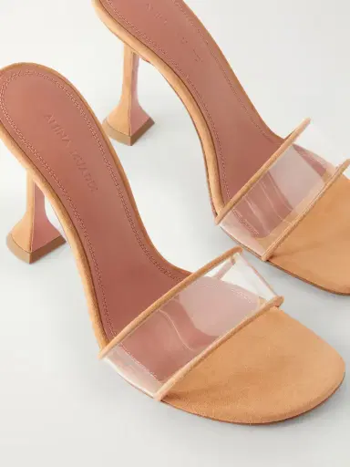 Amina Muaddi Andrea 95 Leather Mules | Thumbnail 5 Amina Muaddi Andrea 95 Leather Mules | Thumbnail 5