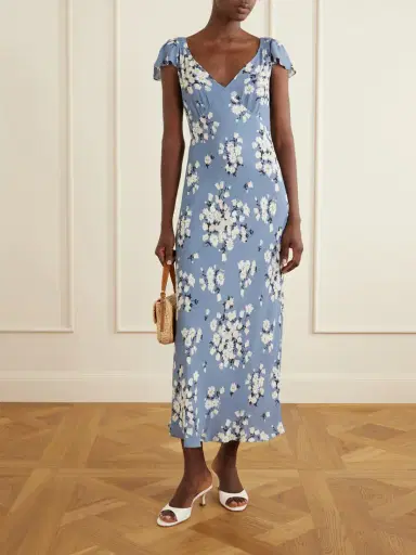 Rixo Cathy Floral-print Crepe Midi Dress | Thumbnail 2 Rixo Cathy Floral-print Crepe Midi Dress | Thumbnail 2